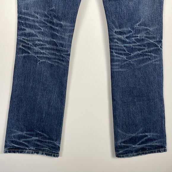 Ralph Lauren Rugby Bootcut Jeans Mens Size 29x32 Blue Skull Crossbones Old Money - Picture 13 of 14